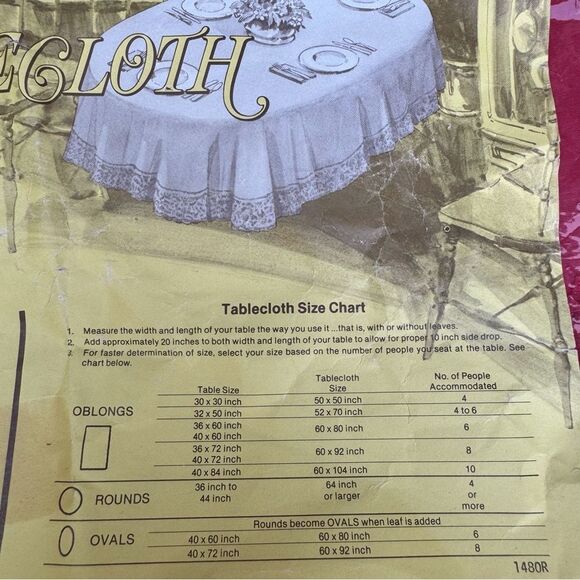 Sears Elegant Lace Tablecloth - Red - Picture 2 of 5